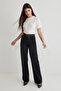 Siyah Yüksek Bel Wide Leg Geniş Paça %100 Pamuk Non-Stretch Jeans TWOSS25JE00060 - 5