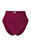 Mürdüm Yüksek Bel Drapeli Regular Bikini Altı TBESS25BA00001 - 6
