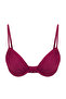 Mürdüm Drapeli Balconette Kaplı Bikini Üstü TBESS25BU00000 - 6