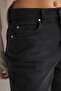 Siyah Yüksek Bel Denim Bermuda TWOSS25SR00017 - 4