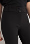 Siyah İspanyol Paça Normal Bel Dokuma Pantolon TWOSS25PL00065 - 5