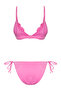 Pembe Aplike Detaylı Üçgen Kaplı Regular Normal Bel Bikini Takımı TBESS25BT00046 - 7