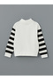 Lcw Kids Ecru Polo Neck Girl's Thick Sweatshirt - 3
