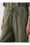 Elastic Waist Textured Women's Trousers - 3