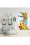 Rainbow Family Height Measuring Ruler Kids Room Wall Sticker - 3