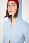 Zipper Hooded Cardigan - 3