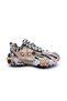 Special Design Zebra Detail Stoned Beige Color Stylish Sports Sneaker Shoes