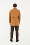Double-Breasted Men's Cashmere Thick Coat with Ribbed Collar Standard Fit - 6