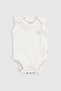 2-Piece Organic Cotton Snap Fastener Twig Ecru Baby Undershirt Set - 2