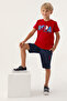 Boy's Red Bermuda Set - 2