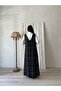 Black Tweed A-Cut Gilet Dress - 3