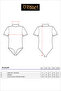 Özkan 0627 Women's Cotton Stretch Fabric Jersey Mock Neck Short Sleeve Hooked Snap Fastened Body - 6