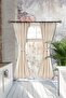 Natural Curtain Bohemian Double Wing with Drawstring Band - 4