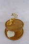 2 Tiers 25/30 cm Gold Spring Wooden Cake Presentation Stand, Serving Presentation Plate, Catering - 4