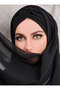 شال شيفون جاهز للارتداء - أسود - 3