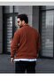 Half Zippered Stand Collar Men's Knitwear Sweater - 5