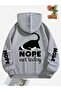 Unisex Nope Printed Hooded Sweatshirt