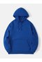 Unisex Oversize Are You Ok Honey Printed Fleece Hooded Sweatshirt – Cobalt Blue - 2