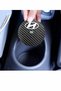 For Hyundai I10 Model - 2 Pcs 7 cm Black Carbon Sport Coasters - 5