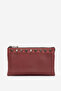 Deriklub 010A Real Leather Women's Strap Wallet Bag Claret Red