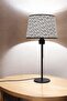 Modern Table Lamp with Patterned Fabric Headboard Practical Lighting Design Study Table with Chain (50cm)