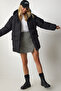 Hooded Puffer Jacket Black Lhk0004