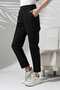Women's Scuba Pants with Pockets, Elastic Waist, No Ironing, Sewing Detail