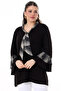 Flounced Long Spanish Sleeve Bow V-neck Sleeve and Bows Polka Dot Lycra Flowing Comfortable Blouse - 3