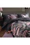 Clasy Double Duvet Cover Set - Ranforce Hena Anthracite - 3
