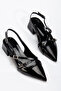Women's 3 cm Sole Low Heeled Black Comfortable and Perfect Fit 113 - 2