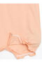 Lcw Baby Baby Girl Romper with Crew Neck Ribbon Detail - 3