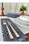 40X60Cm Checkerboard Pattern Black and Dark Grey Kitchen Napkin - Stylish Design, Premium Look - 5