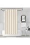 Bathroom Curtain 1X180X200 Single Wing Shower Curtain with Ring Gift Shower Cabin Curtain Cream 0010