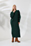 Round Crew Neck Ribbed Long Sleeve Oversize Ankle Length Basic Seasonal Knitwear Dress - 8