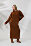 Round Crew Neck Ribbed Long Sleeve Oversize Ankle Length Basic Seasonal Knitwear Dress - 6