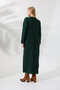 Round Crew Neck Ribbed Long Sleeve Oversize Ankle Length Basic Seasonal Knitwear Dress - 2