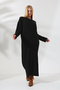 Ribbed Long Sleeve Oversize Ankle Length Basic Seasonal Knitwear Dress - 8
