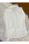 Flower Detail Shiny Button Slim Stylish Girl's Shirt - 3