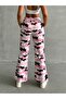 Women's Pink Camouflage Wide Leg Ripped Detailed Raised Tracksuit - 7