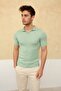 Men's Ribbed Polo Collar Knitwear T-Shirt - 3