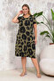 Women's Pocket Khaki Green Plus Size Dress Nba039 - 4