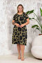 Women's Pocket Khaki Green Plus Size Dress Nba039 - 3