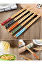 Set of 5 Patterned Bamboo Sushi Chopstick - Washable Chinese Chopsticks - 7