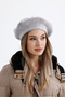 Beige Women's Wool Plush French Painter Hat I Beret - 7