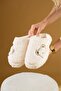 Winter women's indoor slippers with closed front furry teddy bear - 4