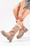 Mink Suede Fur Women's Boots - 5