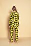 Women's Crew Neck Printed Suede Soft Fabric Long Sleeve Pajamas Set - 3