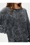 Pale Effect Sweatshirt Comfortable Fit Long Sleeve Crew Neck Cotton Blended - 5