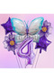 Purple Butterfly 4 Year Old Balloon Set Purple Daisy Butterfly Concept Birthday Balloon Set