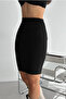 Women's Black Pencil Skirt - 4